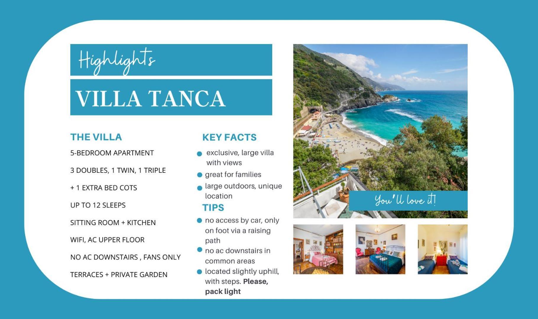 Villa Tanca With Ac, Terrace And Views Monterosso al Mare Exterior photo